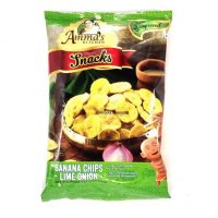 AMMA`S BANANA CHIPS LIME ONION 200G