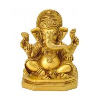 GANESH MURTI METAL / GOLD BASE